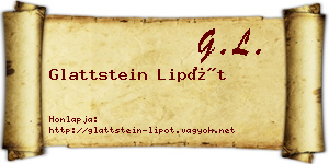 Glattstein Lipót névjegykártya