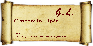 Glattstein Lipót névjegykártya